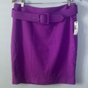 NWT Dahlia Purple Belted Pencil Skirt – Size 12